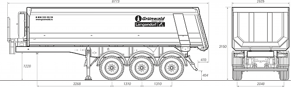 Самосвальный Grunwald Gr-TSt 27
