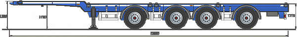 Магистральный низкорамный контейнеровоз	Грюнвальд Gr-VCSt 4 axle (1+2+1)