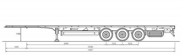полуприцеп платформа Грюнвальд