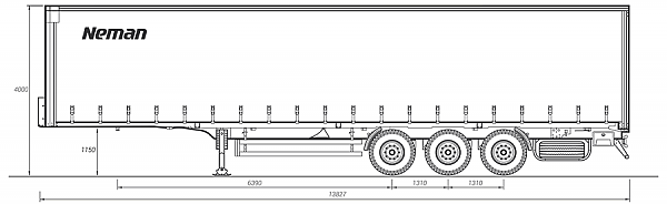 шторный полуприцеп НЕМАН