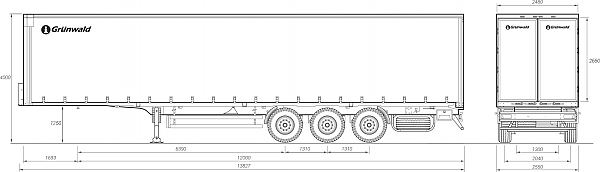 шторный полуприцеп grunwald